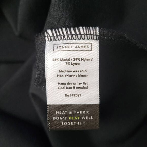 Sonnet James Black A Play Sheath Dress Sz S Knee Length Modest Career Minimalist - Picture 5 of 8